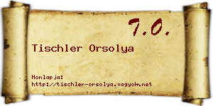 Tischler Orsolya névjegykártya