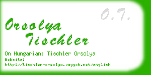 orsolya tischler business card